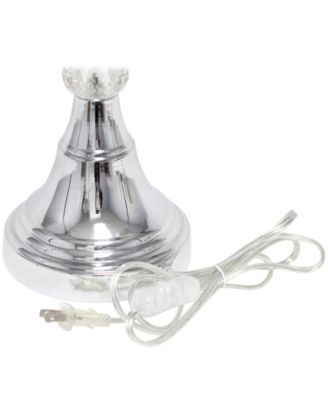 31" Chrome Cascading Crystal Table Lamp