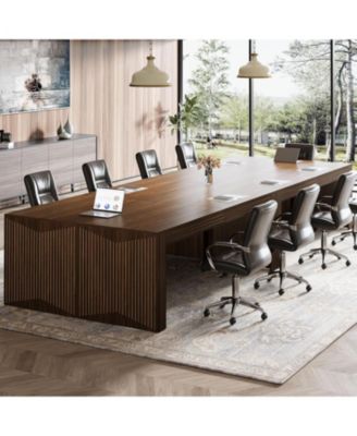 6.6 ft Conference Table, 78.7" Large Office Meeting Table for 6-8 People, Modern Seminar Meeting Table Desk for Meeting Room, Home Office