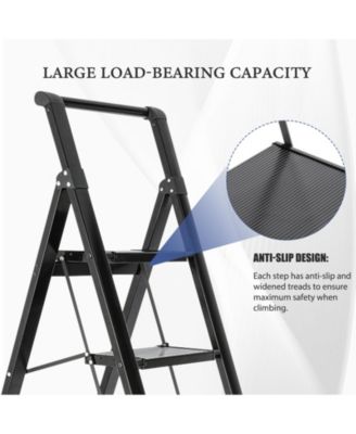 5 Step Stool Folding Step Stool with Handrails,  Gorilla Ladders 500LBS Capacity Sturdy& Portable Ladder