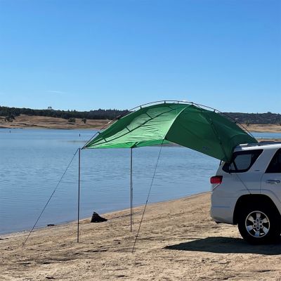 Outdoor Shade Camping Awning for SUV Sport Vehicle & Carry Bag, Green
