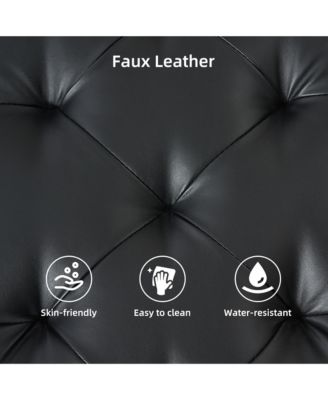 Lift Top Tufted Upholstered Ottoman Coffee Table with Storage