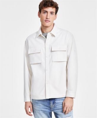 GUESS - Men's Miles Faux-Suede Shirt Jacket