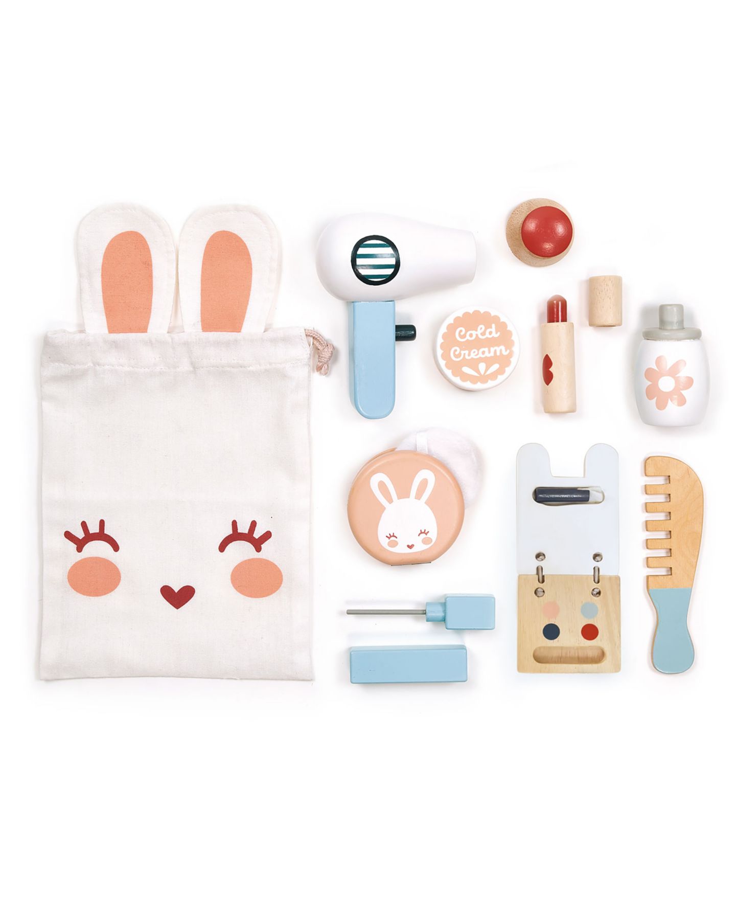 Детские игрушки Mentari Toys Bunny Wooden 10-Piece Makeup Set, Ages 3+ — фото 2