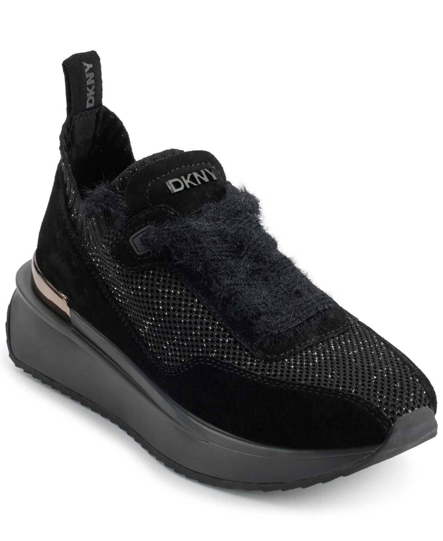 Женские кроссовки DKNY Aveline Lace-Up, цвет: Чёрный — фото 1