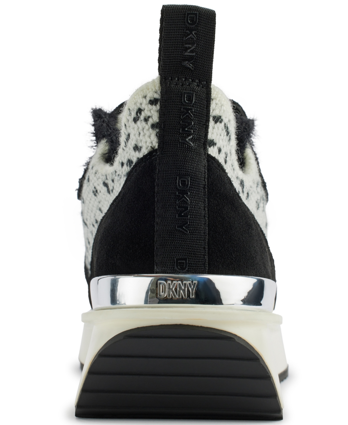 Dkny Aveline Wedge Sneaker In Black,off White