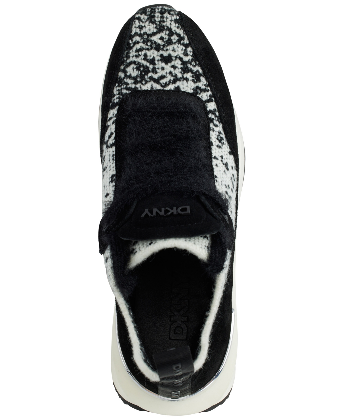 Dkny Aveline Wedge Sneaker In Black,off White