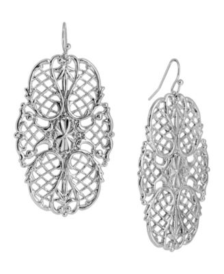 Large Filigree Decorative Fishhook Earrings