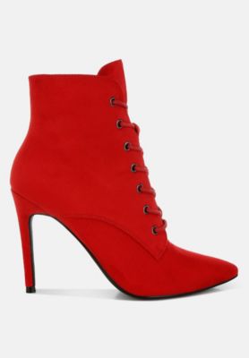 Womens Agmati Lace Up Stiletto Boots