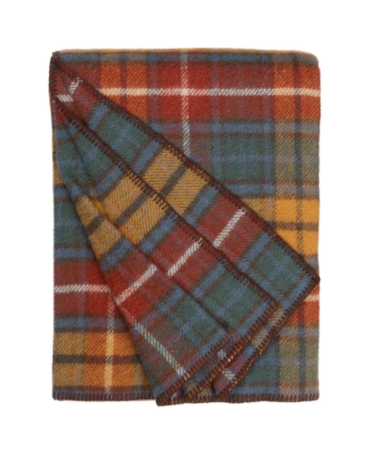 Prince Of Scots Highland Tweeds Big Throw, 59" X 80" In Orange