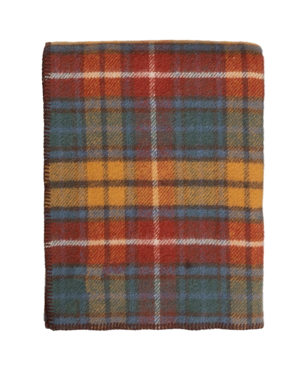 Prince Of Scots Highland Tweeds Big Throw, 59" X 80" In Orange