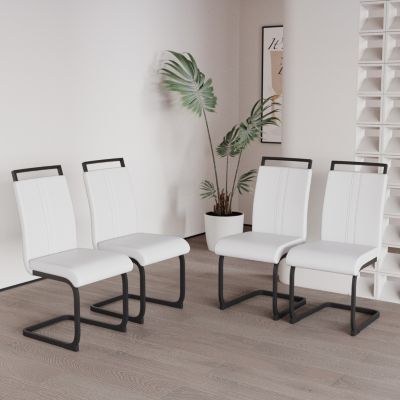 Streamdale Modern Faux Leather Upholstered Dining Chairs (Set of 4)