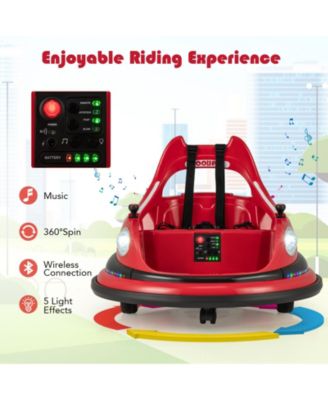 12V Kids Ride On Bumper Car with Remote Control and Dual Joysticks