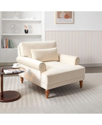 Mirod Elegant Circular Armrests, Ergonomic Lumbar Support, Vintage Roman Column Legs, Luxurious Large Size, Enhances Living Room Aesthetics, for Living room, Bedroom and study