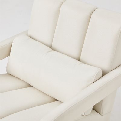 Streamdale Modern Linen Accent Chair with Pillow for Comfort