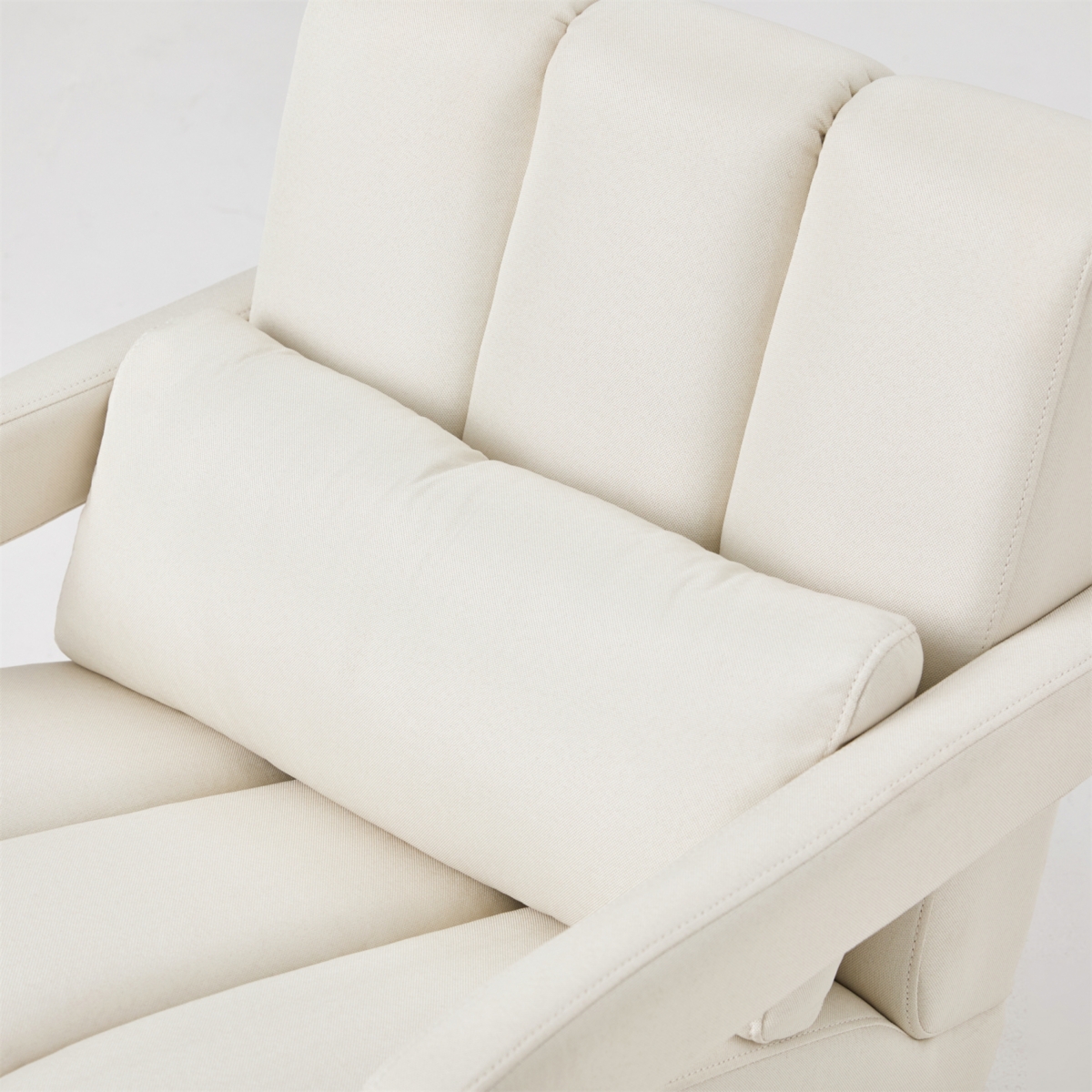 Streamdale Furniture Modern Upholstered accent chair, Comfortable Linen Fabric with a pillow for Living room, bedroom. Linen,- Beige