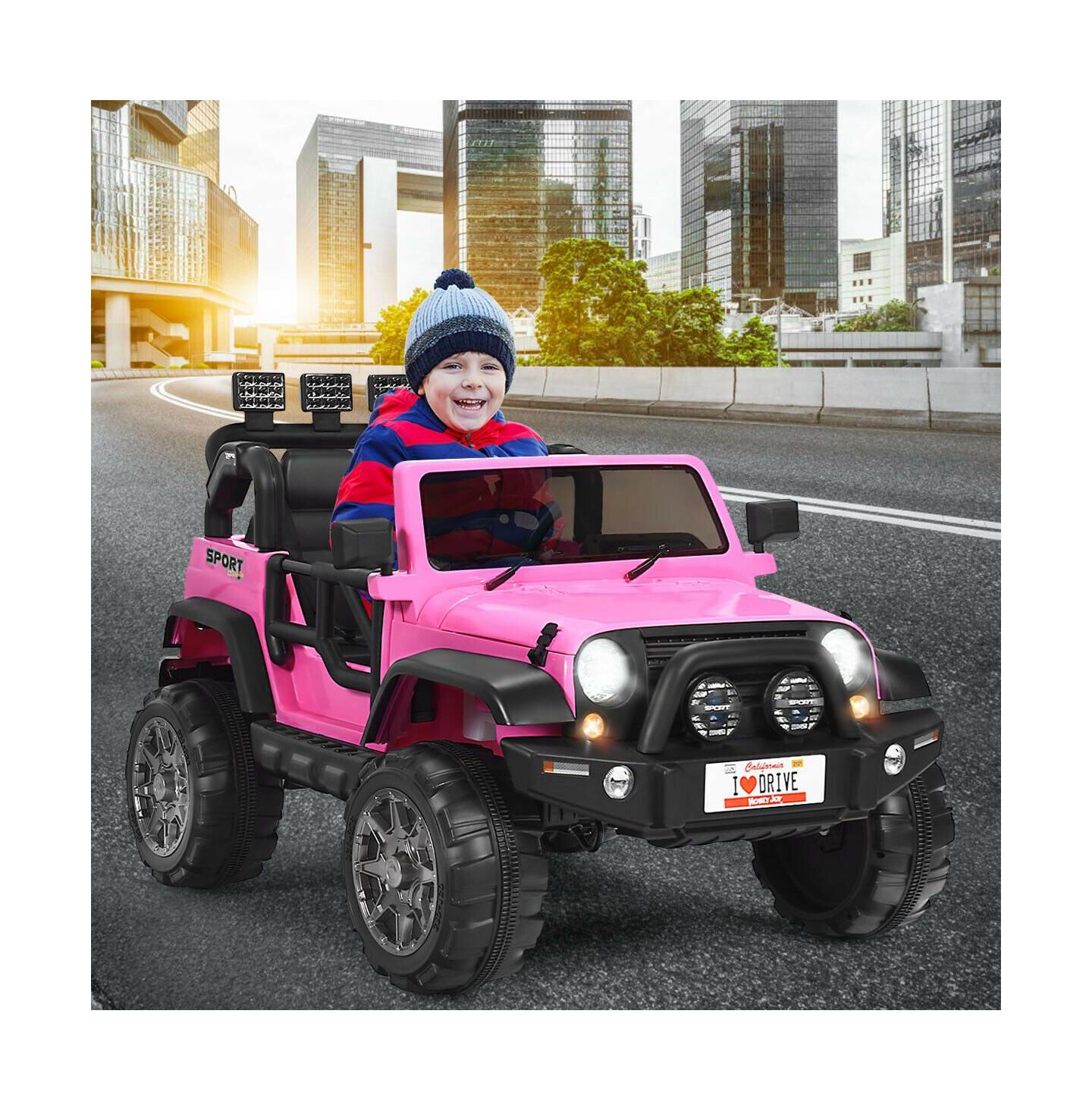 Детская игрушка HONGGE 12V 2-Seater Ride-On Truck with Remote Control, Up to 2 Riders, Ages 3+ — фото 2