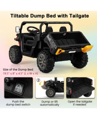 24V 2-Seater Ride-On Dump Truck – Remote, LED & Music