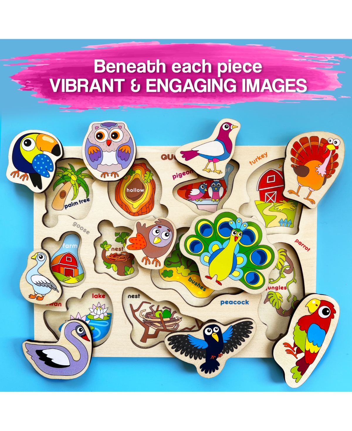 Quokka Wooden Puzzles for Toddlers 3-5 - Games Children's Learning