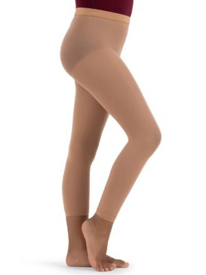 Capezio Girls Ultra Hold Footless Tight - Suntan 12$