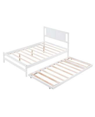 Platform Bed with Adjustable Trundle for Versatile Sleep Solutions and Space Efficiency