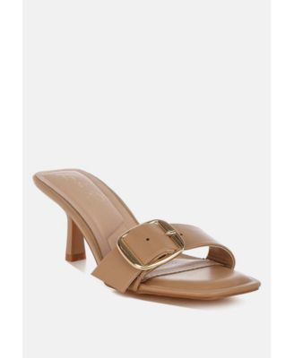 Acacia Buckle Strap Slip On Sandals