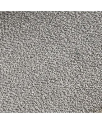 Streamdale Boucle Fabric Dining Chairs (4), Black Metal Legs