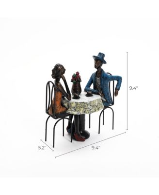 Modern Brown Polyresin Couple Date Night Tabletop Home Decor