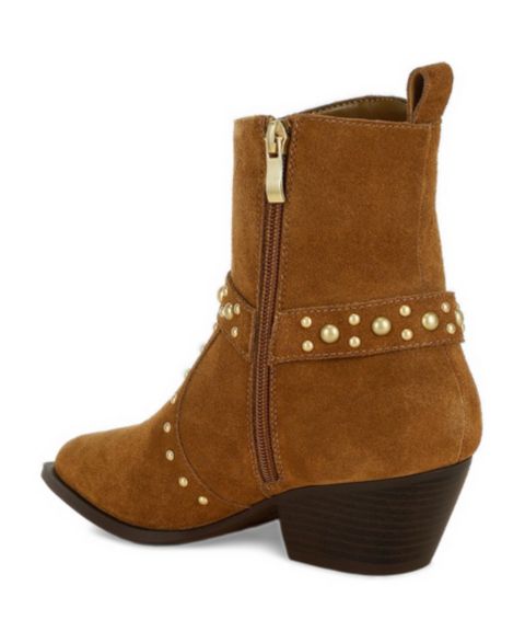 Женские ботинки Rag & Co Rodeo Studded Real Suede Leather Ankle, цвет: Бежевый / Хаки