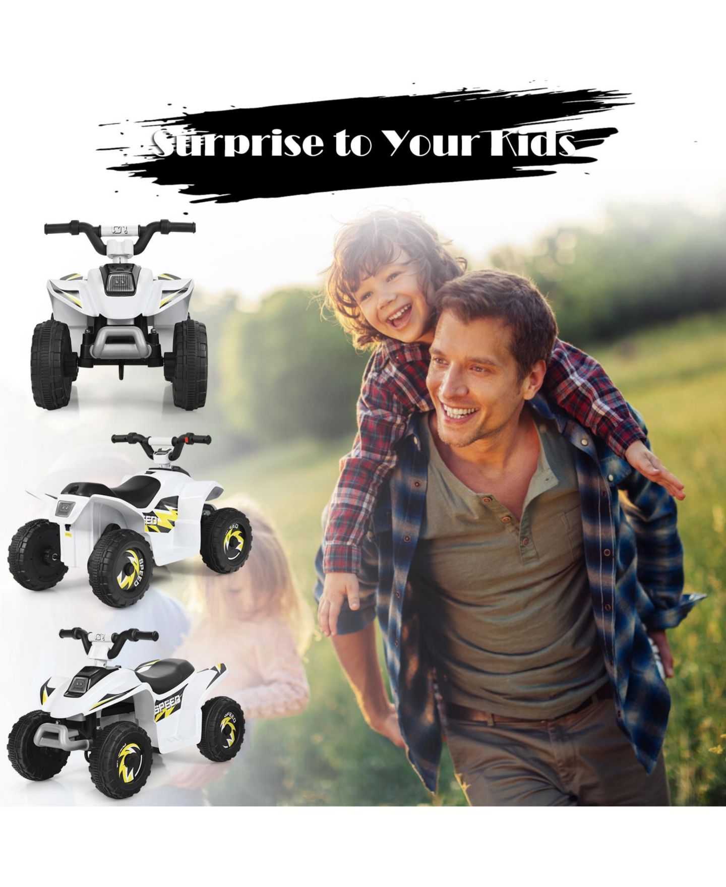 Детская игрушка HONGGE 6V Electric Four-Wheel Ride-On ATV, Ages 3+ — фото 4
