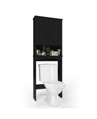 23.62 in. W x 65.39 in. H x 8.27 in. D Over The Toilet Storage with Adjustable Shelves for Bathroom and Laundry
