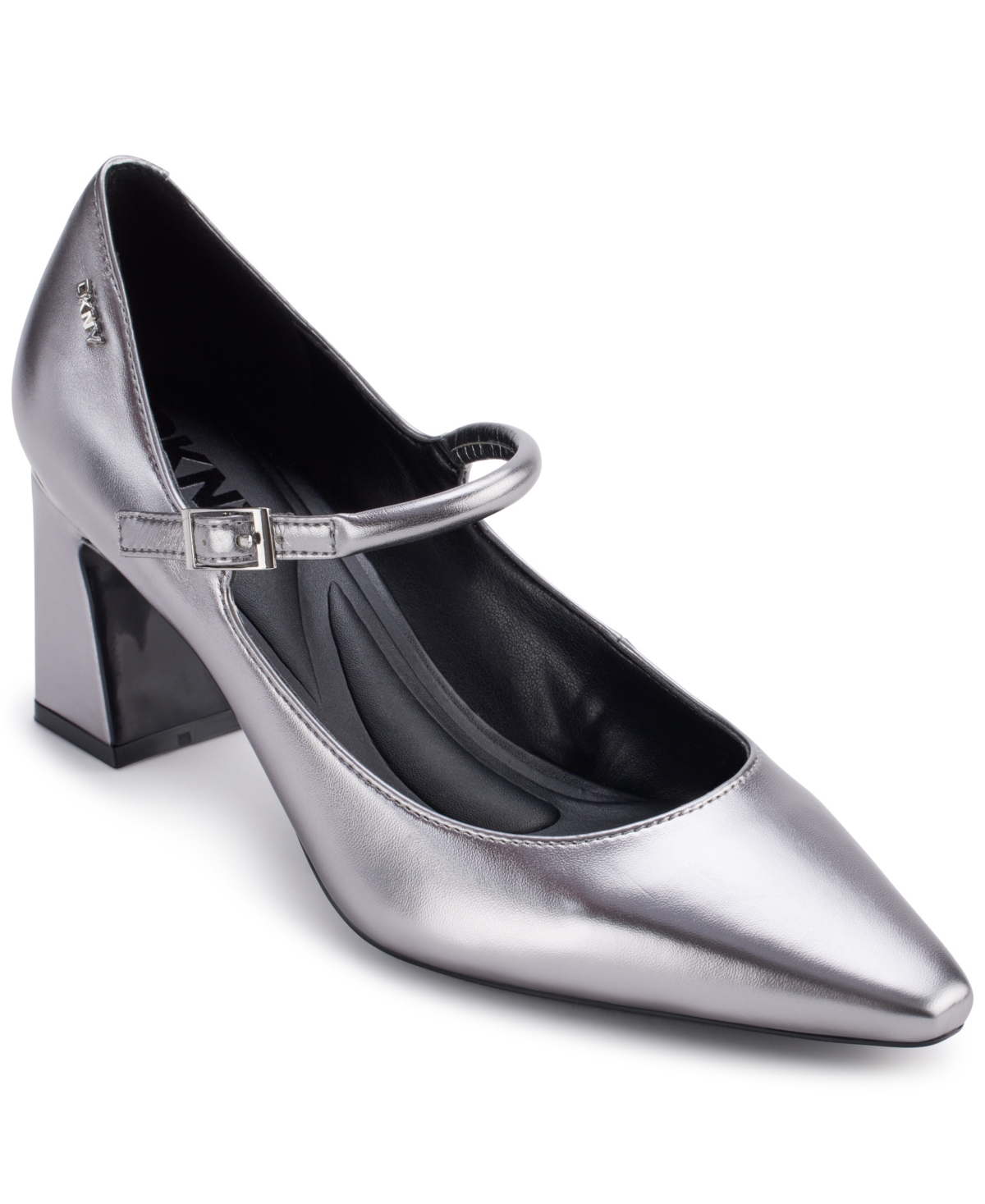 Dkny Samira Pointed Toe Mary Jane Pump In Nickel