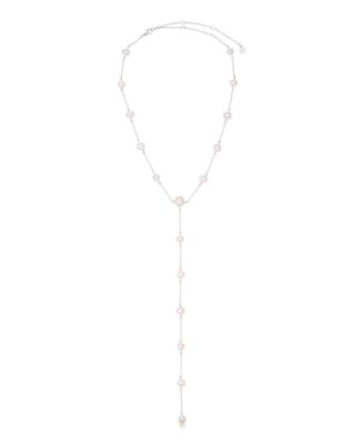 Dripping Mother of Pearl Lariat Necklace