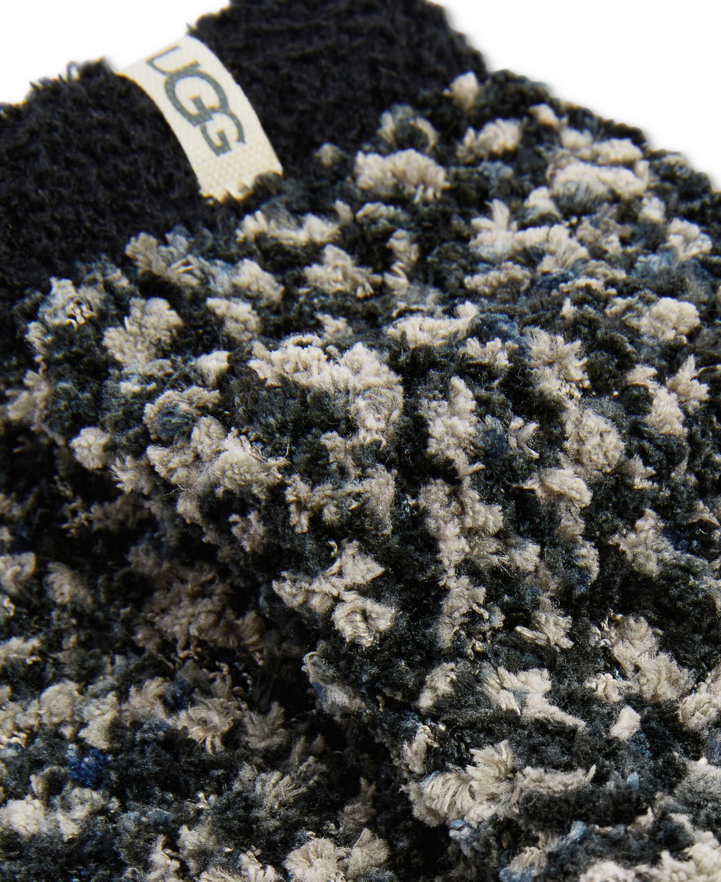 Носки UGG Chenille, средней высоты, цвет: Чёрный / Серый — фото 2