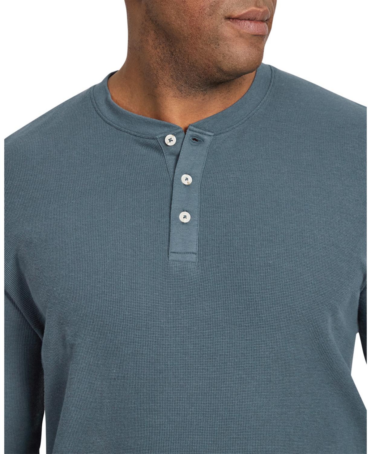 Johnny Bigg Big & Tall Waffle Henley Long Sleeve Top