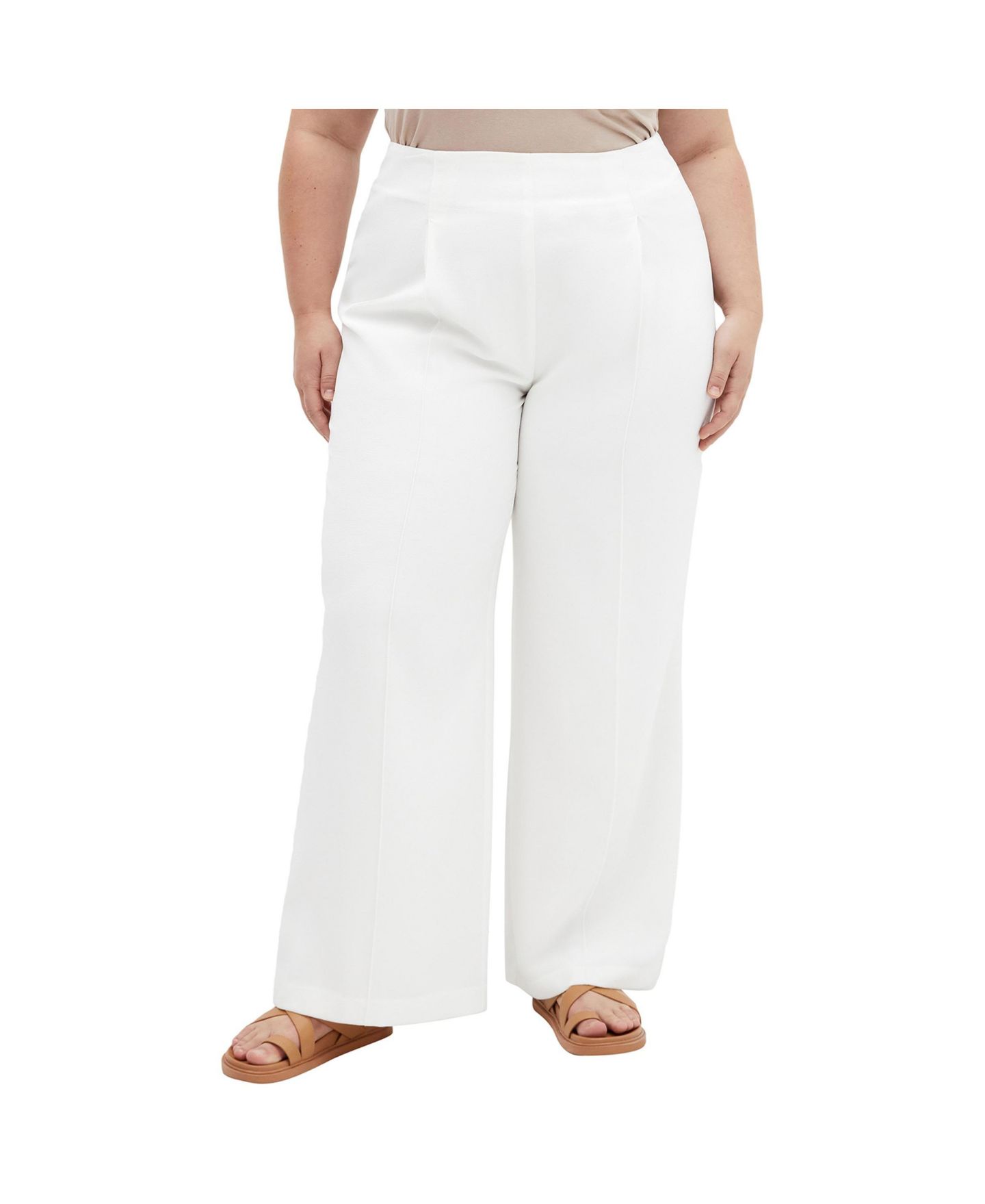 Женские брюки CITY CHIC Plus Size Bria Pant, цвет: Слоновая кость — фото 1