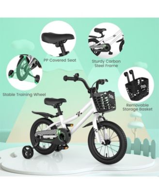 14 Inch Kids Bike with 2 Training Wheels for 3-5 Years Old