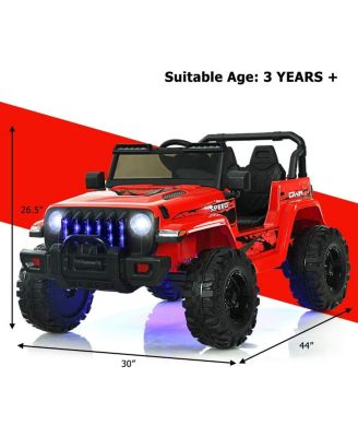 12V Kids Ride-On Jeep Car – 2.4G Remote, Music & Realistic Drive