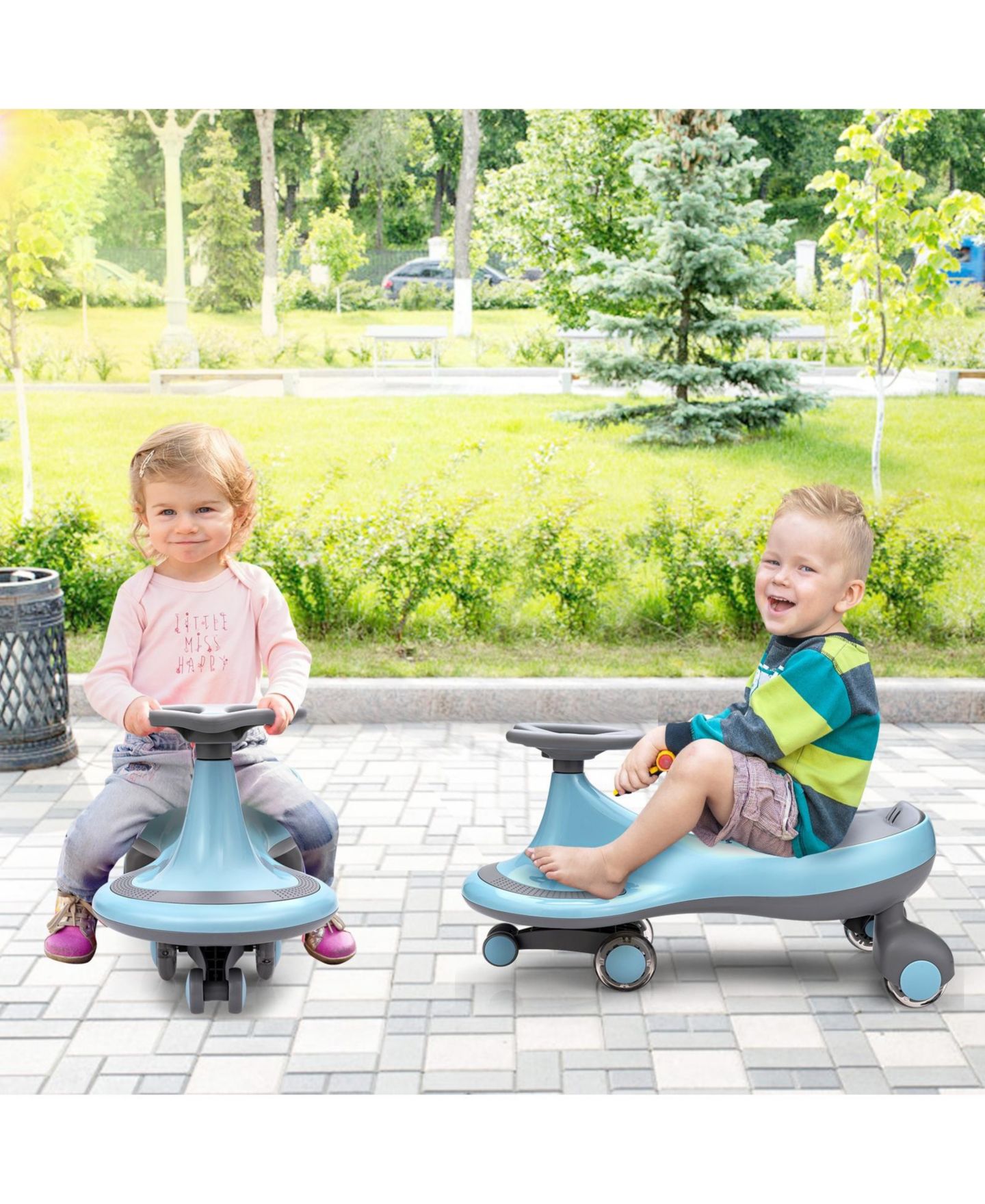 Детская игрушка HONGGE Wiggle Car Battery-Free Ride-On Toy with Flashing Wheels, Ages 3+ — фото 4