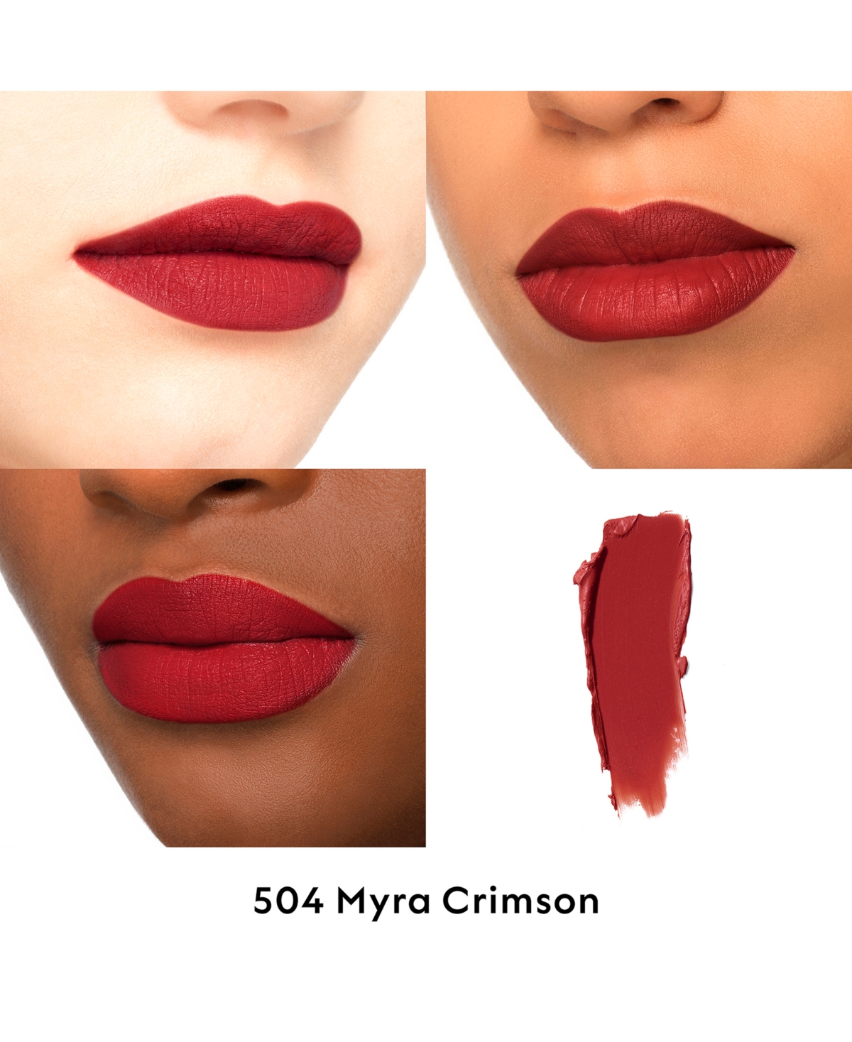 Gucci Rouge A Levres Long-lasting Matte Lipstick In 504 - Myra Crimson