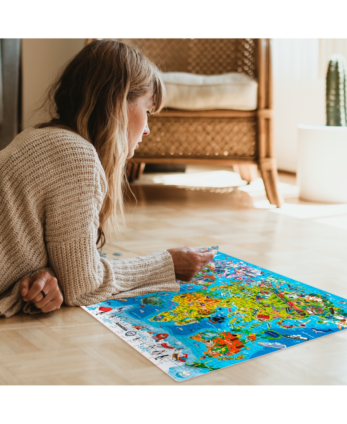 Quokka 3 Pack Puzzles for Kids Ages 8-10 and Adults - World, Usa Map & Space - 1000 pieces