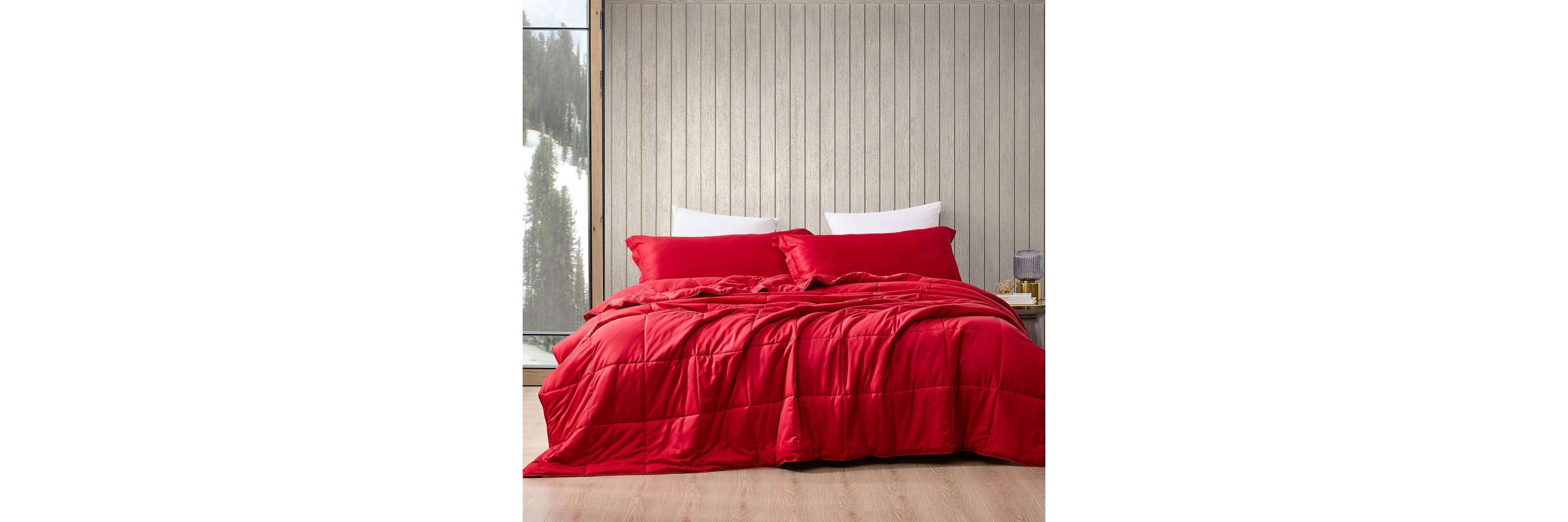 Menopleasing - Coma Inducer Oversized Cooling Comforter Set - Barbados Cherry , Twin Xl