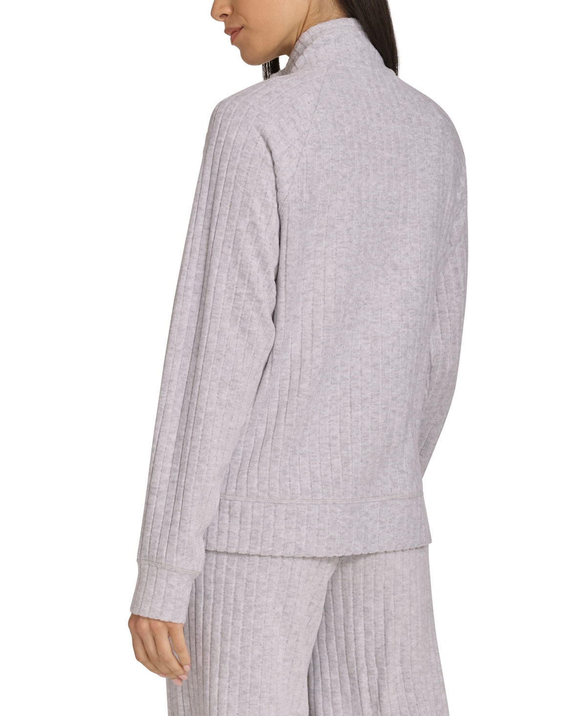 Calvin Klein Women's Brushed Rib Quarter-Zip Pullover Top