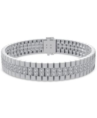 Macy's - Men's Diamond Bracelet (1 ct. t.w.) in Sterling Silver