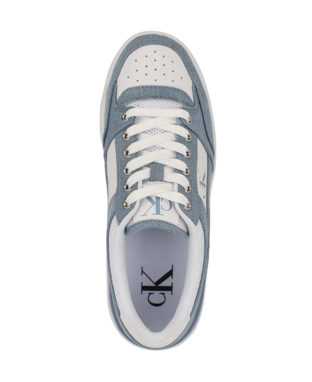 Calvin Klein Women's Alondra Casual Lace-up Sneakers In Medium Blue Denim