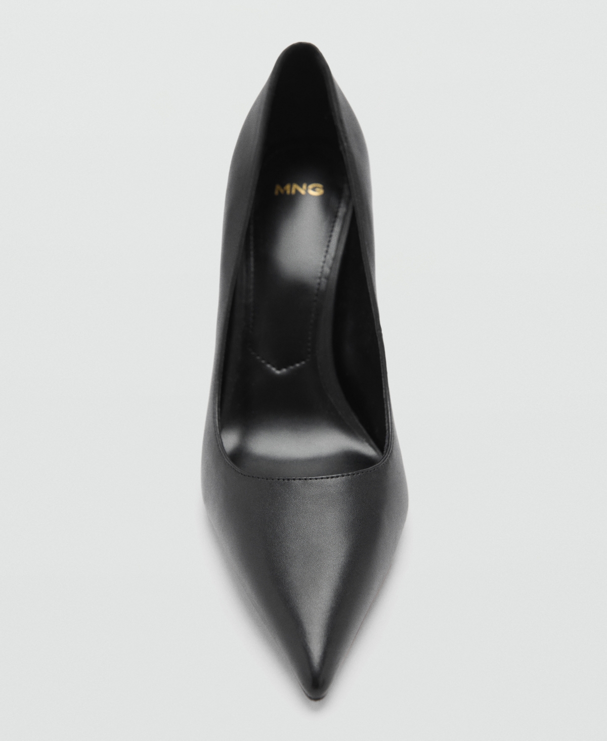 Shop Mango Women's Leather Pumps In Black