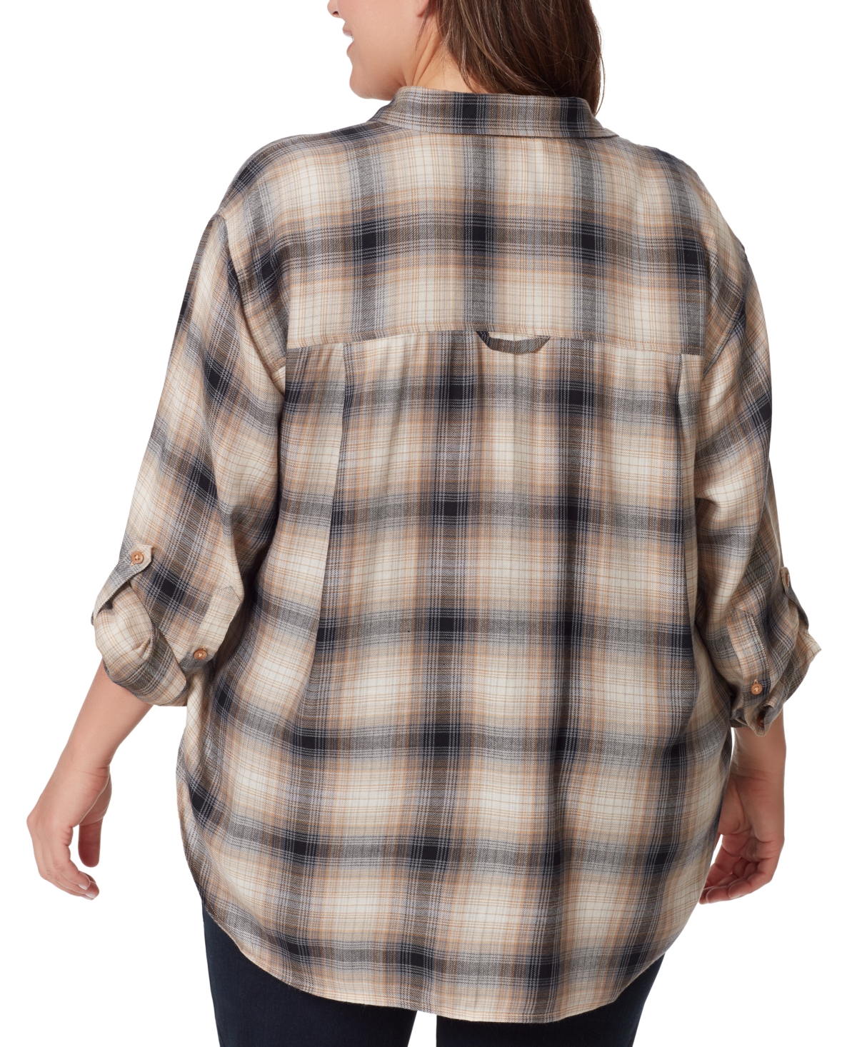 Gloria Vanderbilt Plus Size Amanda Plaid Button-Front Shirt