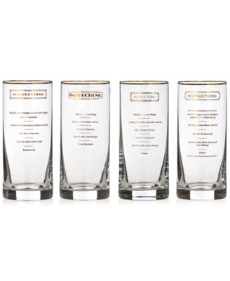 Marquis by Waterford - Vim & Vigor Collection Crystalline 4-Pc. Recipe Highball Glasses
