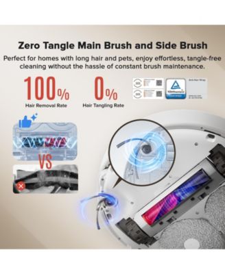 Qrevo Curv Robot Vacuum and Mop with Intelligent Dirt Detection, 18,500Pa Suction, Zero-Tangling, DuoDivide Main Brush, FlexiArm Arc Side Brush, FlexiArm Mop, AdaptiLift Chassis, Hot Water Auto Mop Washing &amp; Drying, Self-Emptying