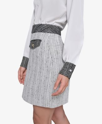 Women's Two-Tone Tweed Skirt