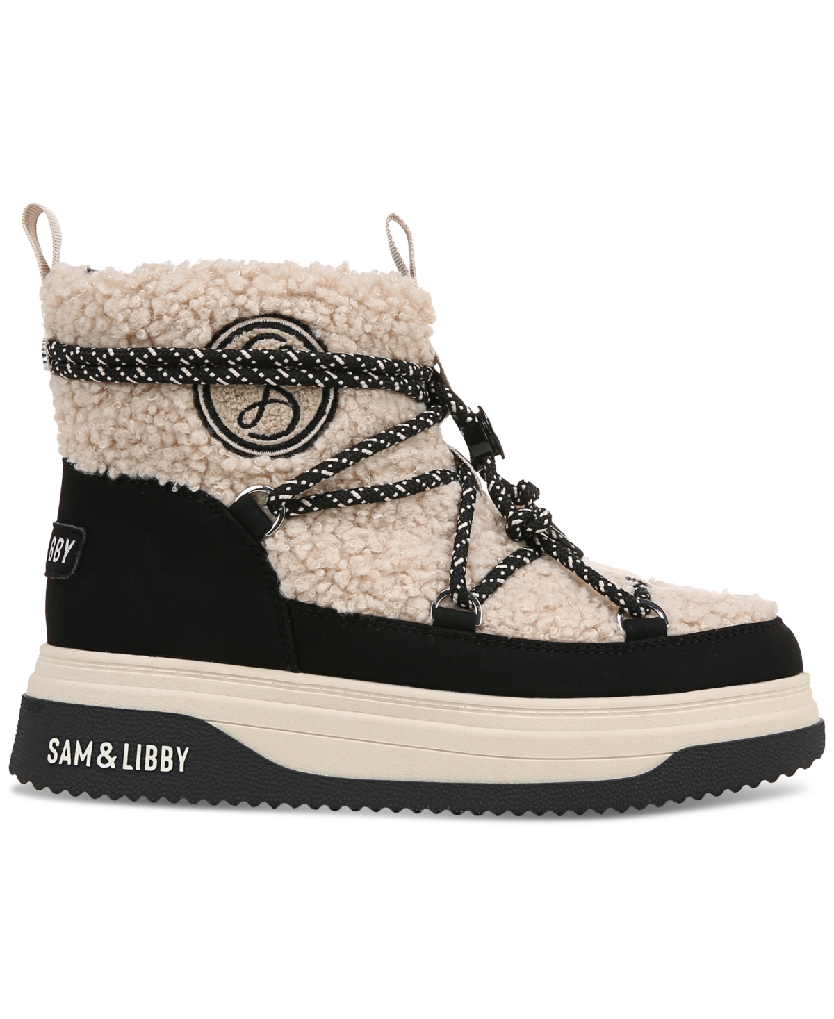 Sam & Libby Women's Carlie Cold Weather Cozy Lace Up Boots In Washed Wheat